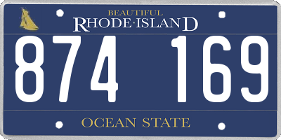 RI license plate 874169