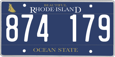 RI license plate 874179