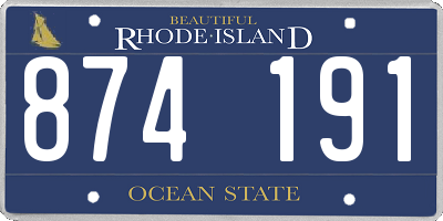 RI license plate 874191