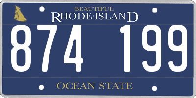 RI license plate 874199