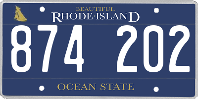 RI license plate 874202