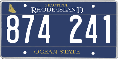 RI license plate 874241