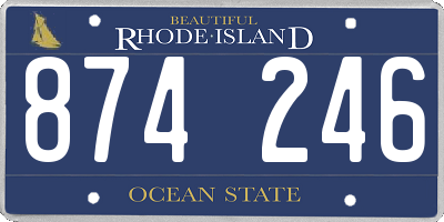 RI license plate 874246