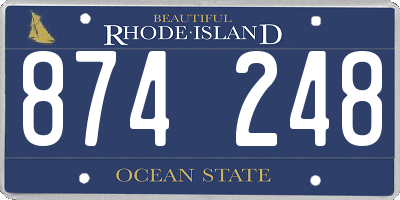 RI license plate 874248