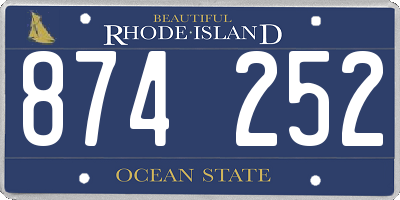 RI license plate 874252