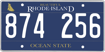 RI license plate 874256