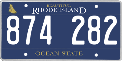 RI license plate 874282