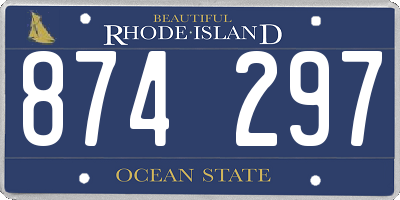 RI license plate 874297