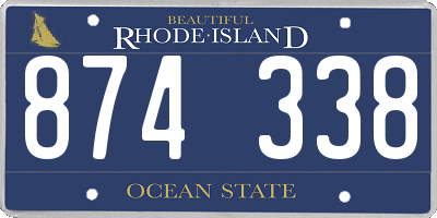 RI license plate 874338
