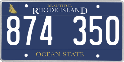 RI license plate 874350