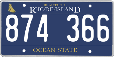 RI license plate 874366
