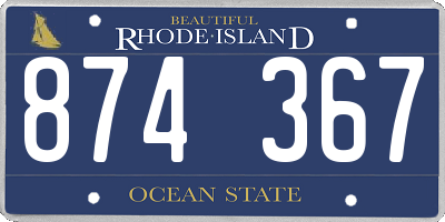 RI license plate 874367