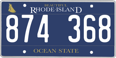 RI license plate 874368