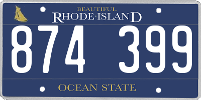 RI license plate 874399