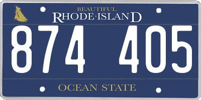 RI license plate 874405
