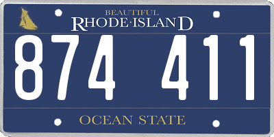RI license plate 874411