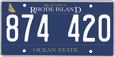 RI license plate 874420