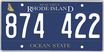 RI license plate 874422