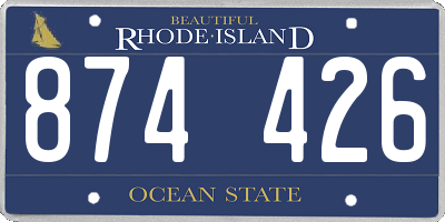RI license plate 874426