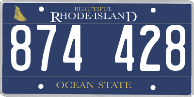 RI license plate 874428