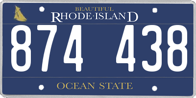RI license plate 874438