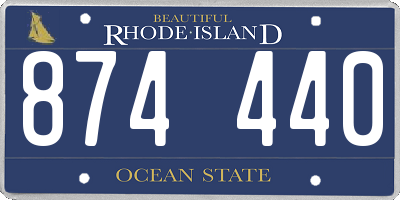 RI license plate 874440