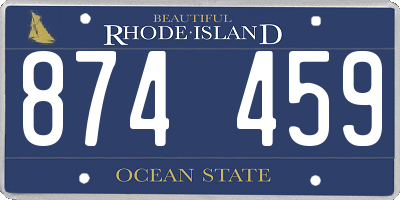 RI license plate 874459