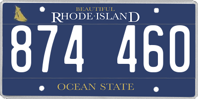 RI license plate 874460