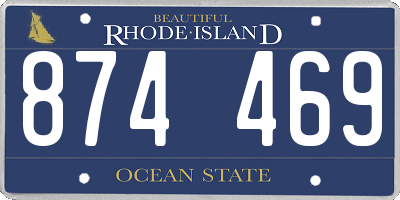 RI license plate 874469