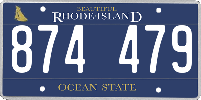 RI license plate 874479