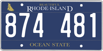 RI license plate 874481