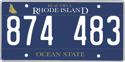 RI license plate 874483