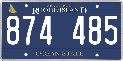 RI license plate 874485