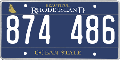 RI license plate 874486