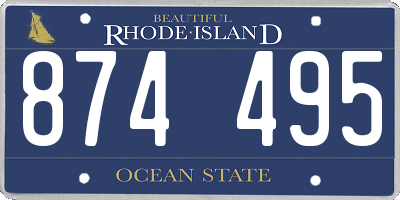 RI license plate 874495