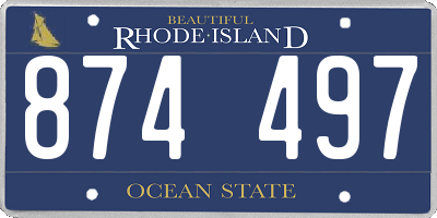 RI license plate 874497