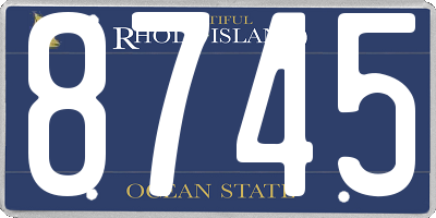 RI license plate 8745