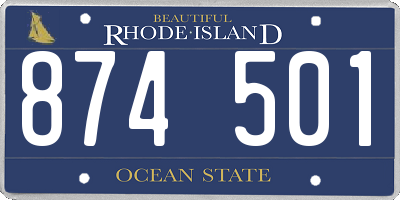 RI license plate 874501