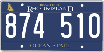 RI license plate 874510