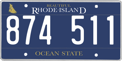 RI license plate 874511