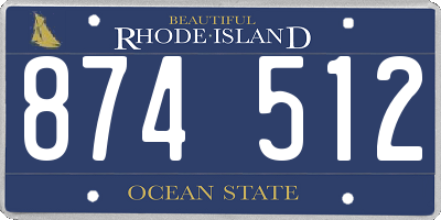 RI license plate 874512