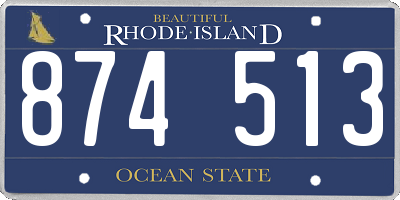 RI license plate 874513