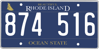 RI license plate 874516