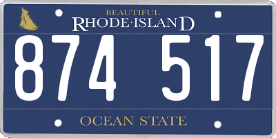RI license plate 874517
