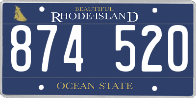 RI license plate 874520