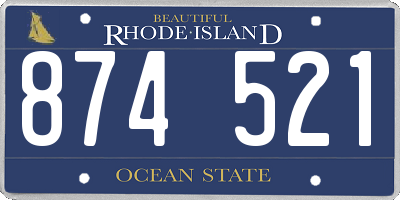 RI license plate 874521
