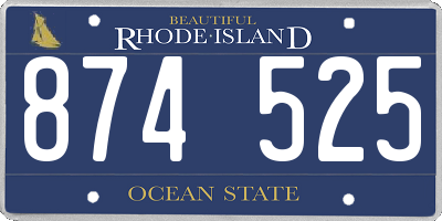 RI license plate 874525