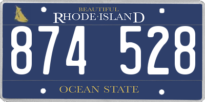 RI license plate 874528