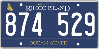 RI license plate 874529
