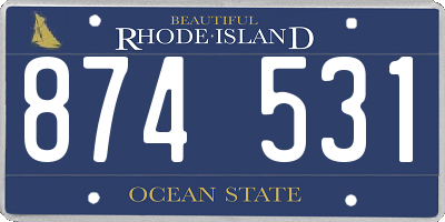 RI license plate 874531